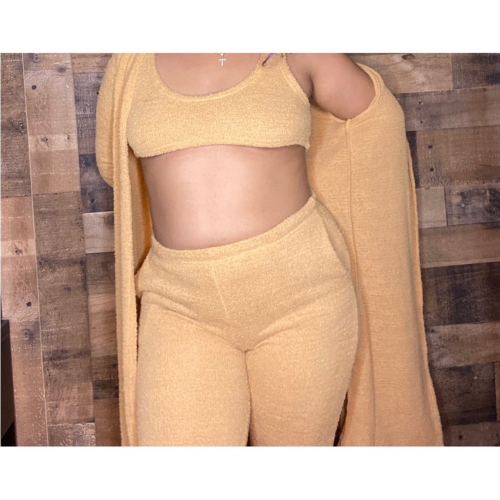 Cozy Tan Knit Lounge Set